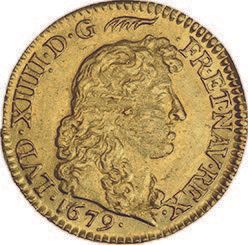 LOUIS XIV (1643-1715) Demi louis d'or à la...
