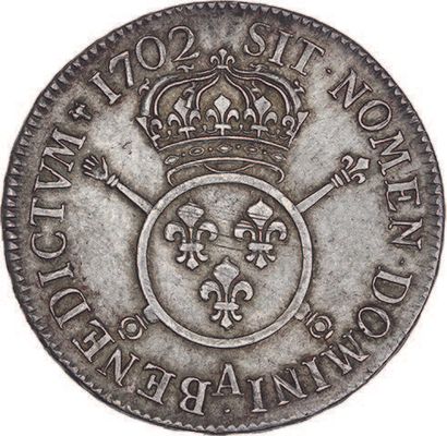 null LOUIS XIV (1643-1715)
Écu aux insignes. 1702. Paris. Flan neuf.
D. 1533.
Presque...