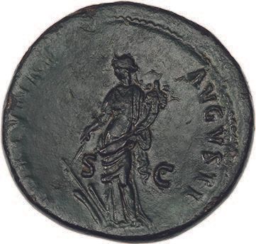 null DOMITIAN (81-96)
Dupondius. Rome (90-91).
His head radiated to the right.
R/...