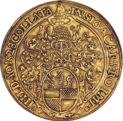 null ALLEMAGNE, Hildesheim 4,5 ducats or au buste de Charles Quint. 1605. 14,78 g.
Fr....