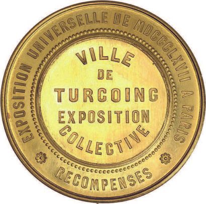 null SECOND EMPIRE (1832-1870)
Gold medal. Universal Exhibition 1867 in Paris. City...
