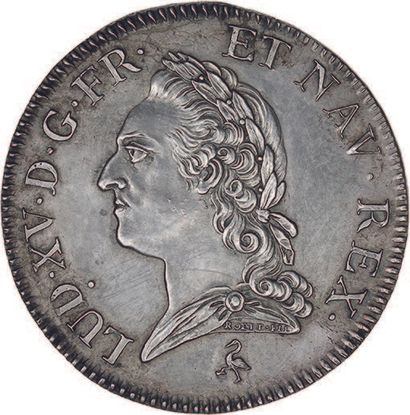 LOUIS XV (1715-1774) Écu à la vieille tête....