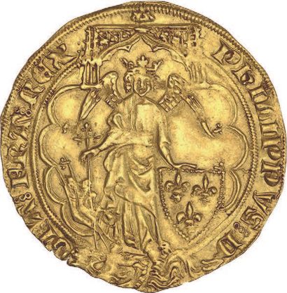 PHILIPPE VI (1328-1350) Ange d'or, 2e émission....