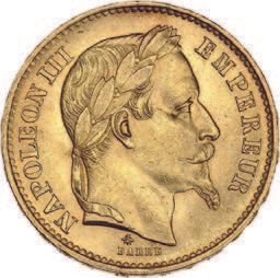 null SECOND EMPIRE (1832-1870) 20 francs gold, Napoleon III, head laurel. 1870. Paris.
G....