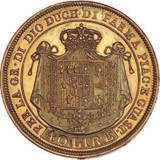 null Duchy of Parma, Piacenza and Guastalia: Maria Louise (1815-1847) 40 gold. 1815....
