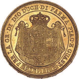 null Duchy of Parma, Piacenza and Guastalia: Maria Louise (1815-1847) 40 gold. 1821....