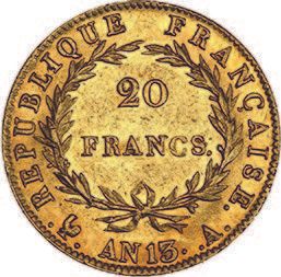 null PREMIER EMPIRE (1804-1814) 20 francs or. An 13. Paris.
G. 1022.
Presque sup...