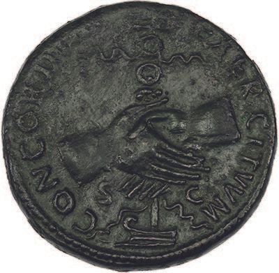  NERVA (96-98) Sesterce. Rome (97). His head laureate on the right. R/ Two hands...