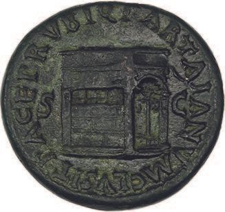 null NÉRON (54-68)
As. Rome (65).
His head laureate on the right.
R/ Temple of Janus...