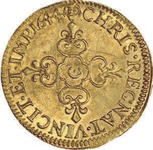 null LOUIS XIII (1610-1643)
Écu d'or au soleil, 1er type. Frappé au moulin. 1642....
