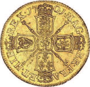 null GREAT BRITAIN: William III (1694-1702)
Guinea of gold. 1701.
Fr. 313.
Super...
