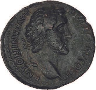 null ANTONIN le Pieux (138-161)
As. Rome (143).
Sa tête laurée à droite.
R/ Truie...