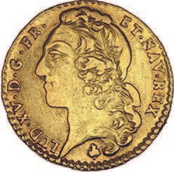 LOUIS XV (1715-1774) Demi louis d'or au bandeau....