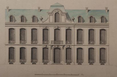 Attribué à Louis-Gustave TARAVAL (Stockholm 1737-Paris 1794) Projet pour un pavillon...