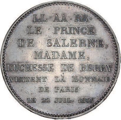 null 1825 (22 juillet)
Module de 5 francs. Le Prince de Salerne et la Duchesse de...