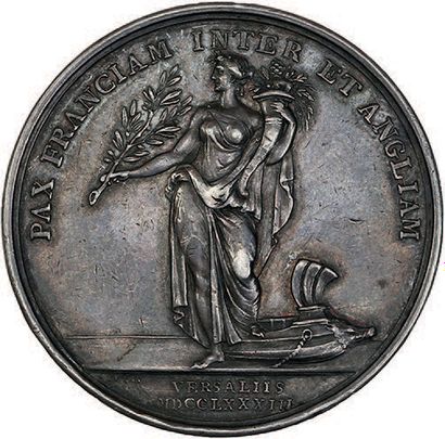 null 1783
Paix avec l'Angleterre
Argent. 41 mm.
M.M. 33.