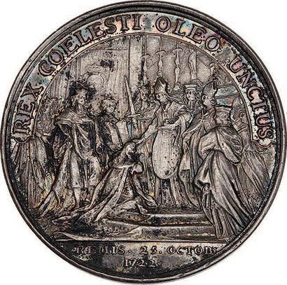 null 2 médailles :
- 1722 (25 octobre). Sacre de Louis XV. 38 mm.
- 1725. Mariage...