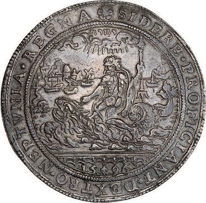 null 1596 - Pays-Bas
Les armées de la Frise en deçà du Rhin.
Argent. 55 mm. 57,65...