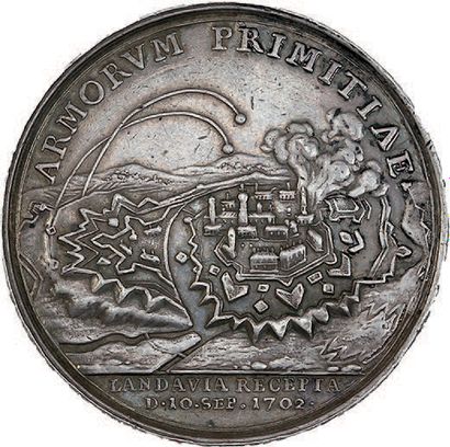 null 1702 (September 10) - Holy Empire
Joseph I. Capture of Landau.
Silver. 43 mm....