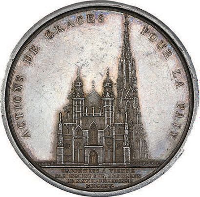 null 1805
Te Deum in the cathedral of Vienna.
Silver. 41 mm.
Br. 461.
Traces on the...