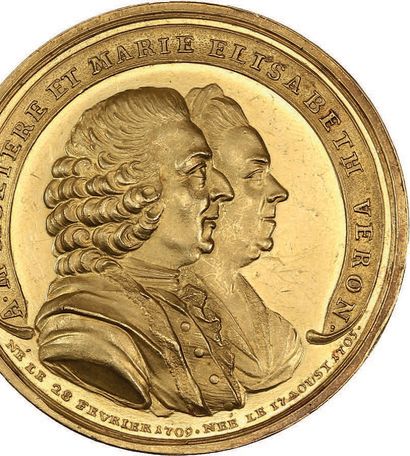 null 1784 (6 juin) 50e anniversaire des mariage de A. M. Molière et de M. E. Veron....