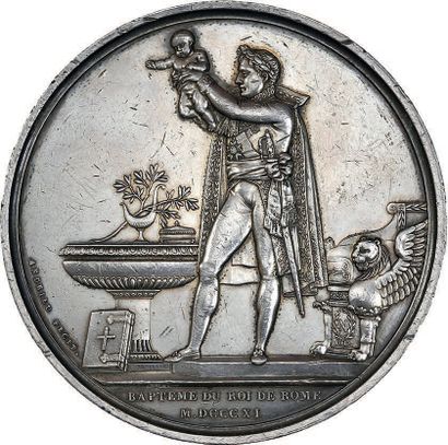 2 médailles : - 1811. Naissance du roi de...