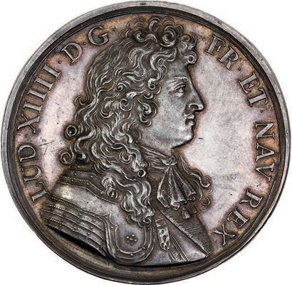  1669 - France Louis XIV. La Paix de l'Église. Argent. 49 mm. 83,70 g (attribué à...