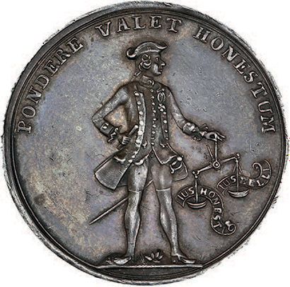 null 1762
Le Général de Vaubecourt. Offerte par la ville de Clausthal.
Argent. 36...