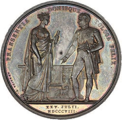 null 1808
Napoleon's stay in Toulouse.
Silver. 41 mm.
Br. 740.