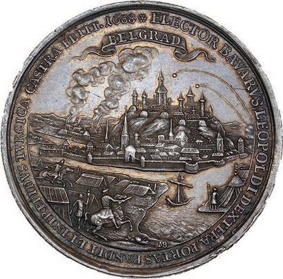 1688 - Saint-Empire Siège de Belgrade. Argent....