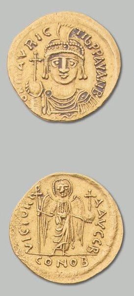 MAURICE TIBÈRE (582-602) Solidus. 4,41 g....