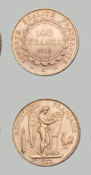 null 100 Francs or, type Génie. 1913. G. 1137a TTB à superbe.