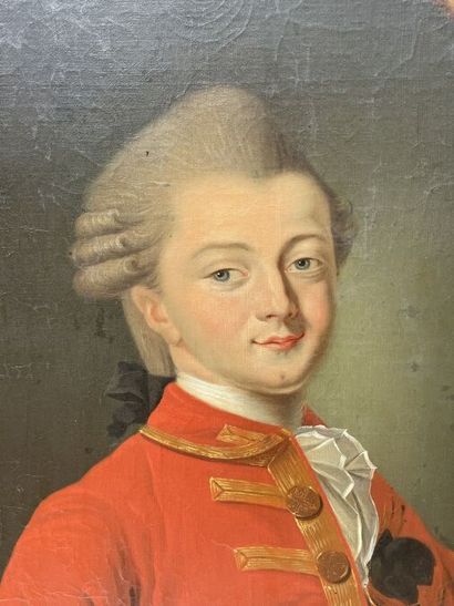 null ECOLE FRANCAISE DU XVIIIème s. 

Portrait d'Armand Joseph de Matharel mousquetaire...