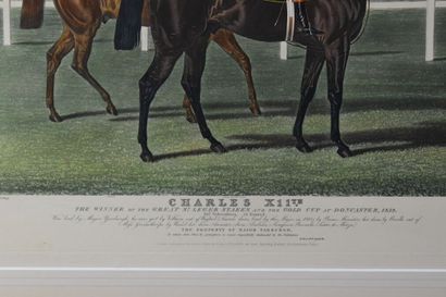 null After HERRING & HUNT - 

Horses and jockeys "Charles XIIth" Doncaster 1839 

Lithograph...
