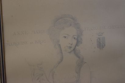 null ECOLE FRANCAISE DU XIXème s. - 

Portrait d'Anne Marie Françoise Chevalier,...