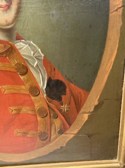null ECOLE FRANCAISE DU XVIIIème s. 

Portrait d'Armand Joseph de Matharel mousquetaire...
