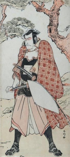 Kasukawa Shunkô (1743-1812) Hosoban tate-e représentant l'aceur Ichikawa Danjûro...