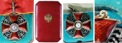 Russie Ordre de Sainte-Anne, fondé en 1735, croix de 2e classe avec diamants, les...