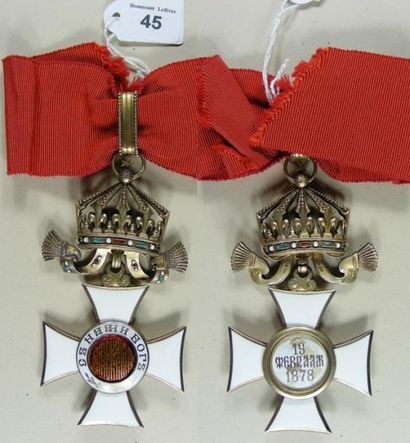 Bulgarie Ordre de Saint-Alexandre, fondé en 1881, second modèle après 1908, croix...