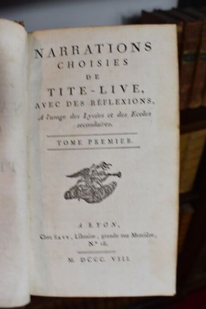 null LOT de livres anciens en état usagé dont auteurs latins : Tite-Live, Sénèque,...