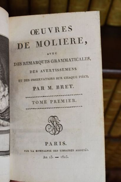null LOT de livres anciens en état usagé : Littérature française dont Racine, Molière,...