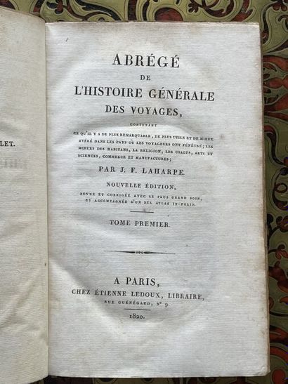 null LA HARPE. Abrégé de l'histoire générale des voyages. Nouvelle édition. Paris,...