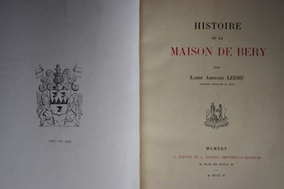 null LEDRU. Histoire de la maison de Bery. Mamers, Fleury & Daguin, 1902, fort vol....