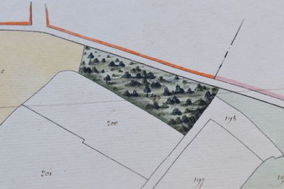 null ATLAS des plans parcellaires de la commune de Parigné le Polin levé en 1810...