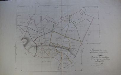 null ATLAS des plans parcellaires de la commune de Parigné le Polin levé en 1810...