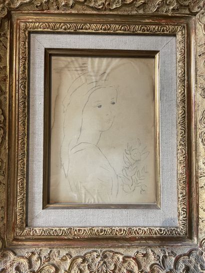 null ** Marie LAURENCIN (1883-1956)

Portrait de jeune fille

Crayon sur papier calque...