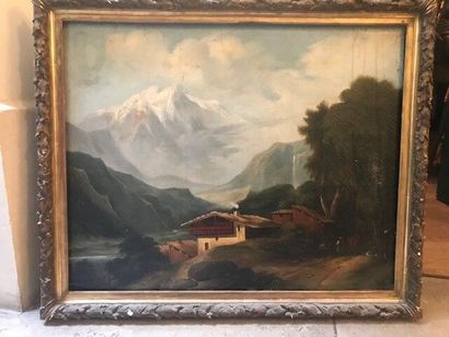 null Ecole Suisse début XXème

"Chalet dans les montagnes" (acc).

59 x 73 cm.