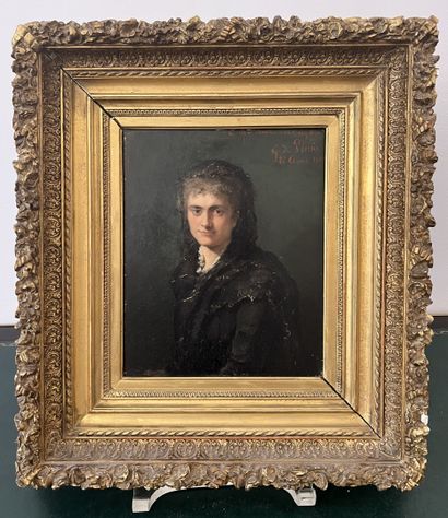 null Georges DU PLESSIS (1852-?) 

"Portrait de Madame ROULLEAUX-DUGAGE"

Huile sur...