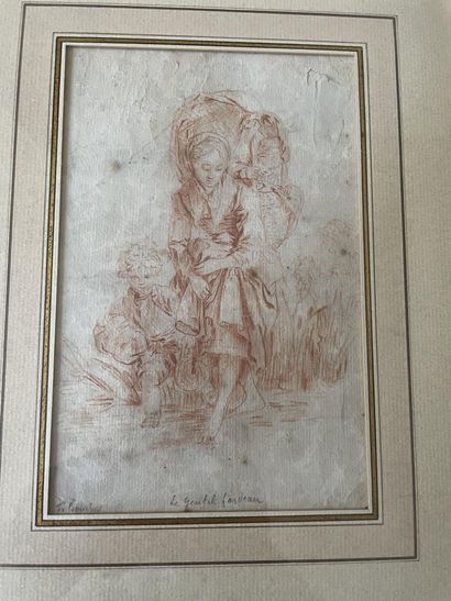 null École du XIXème siècle

"Le gentil fardeau", dessin signé et titré