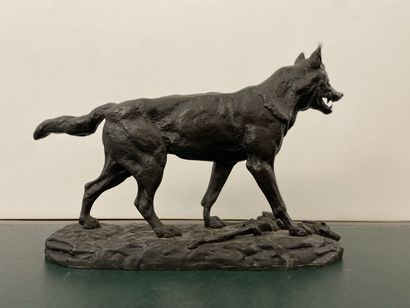null Antoine-Louis BARYE (1793-1875)

"Le loup"

Épreuve en bronze à patine brun...